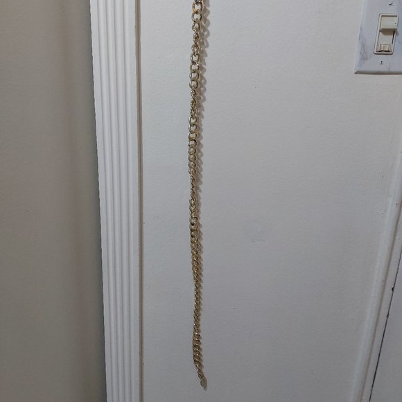 TOMMY HILFIGER TH Gold Chain Easy Clip On Belt Modern Stylish - Picture 3 of 6